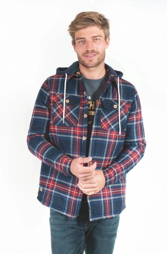 Grossista RMS 26 BY FRANCE DENIM - Giacca di flanella con cappuccio