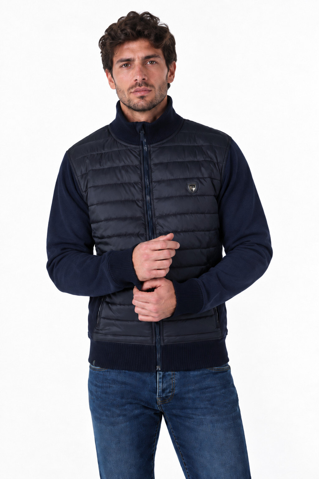 Großhändler RMS 26 BY FRANCE DENIM - Große Größe Zweifachstoff-Fleecejacke