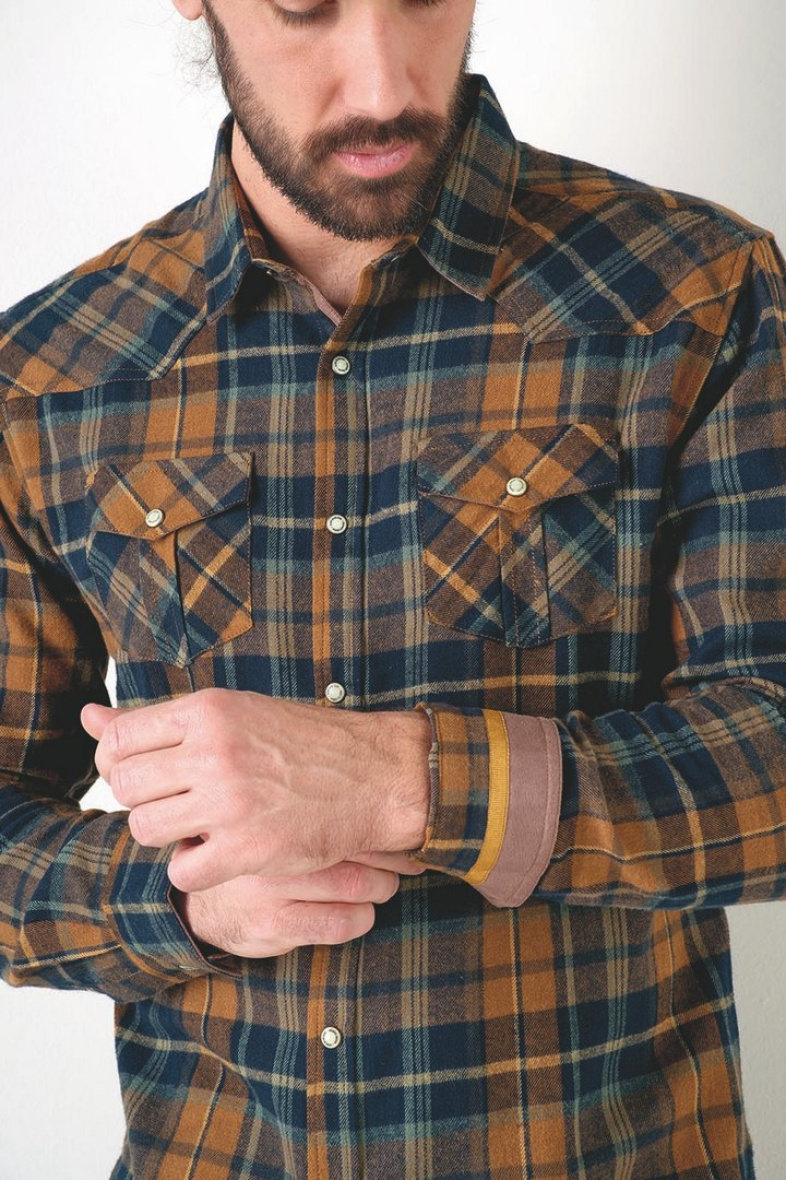 Wholesaler RMS 26 BY FRANCE DENIM - Checked Flannel Shirt