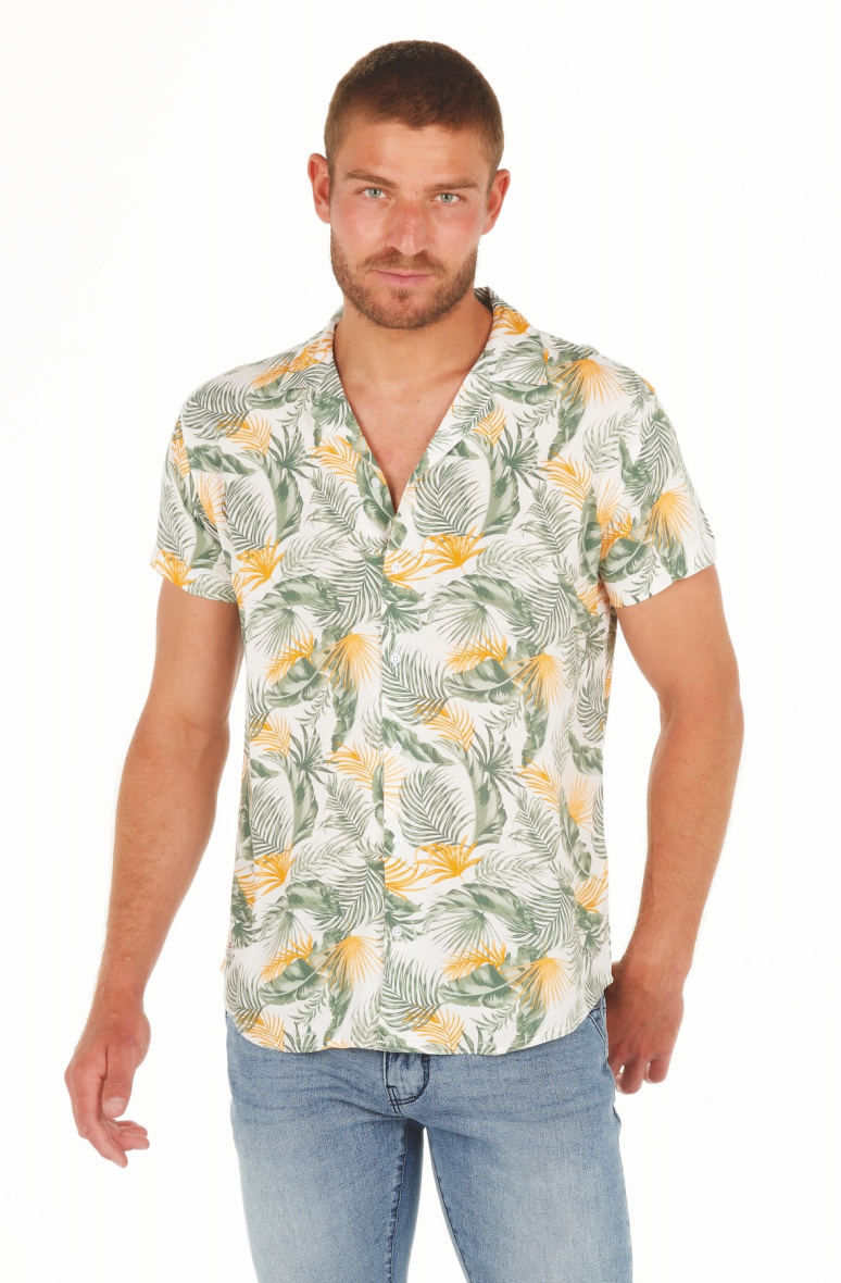 Grossista RMS 26 BY FRANCE DENIM - Camicia bianca in viscosa tropicale