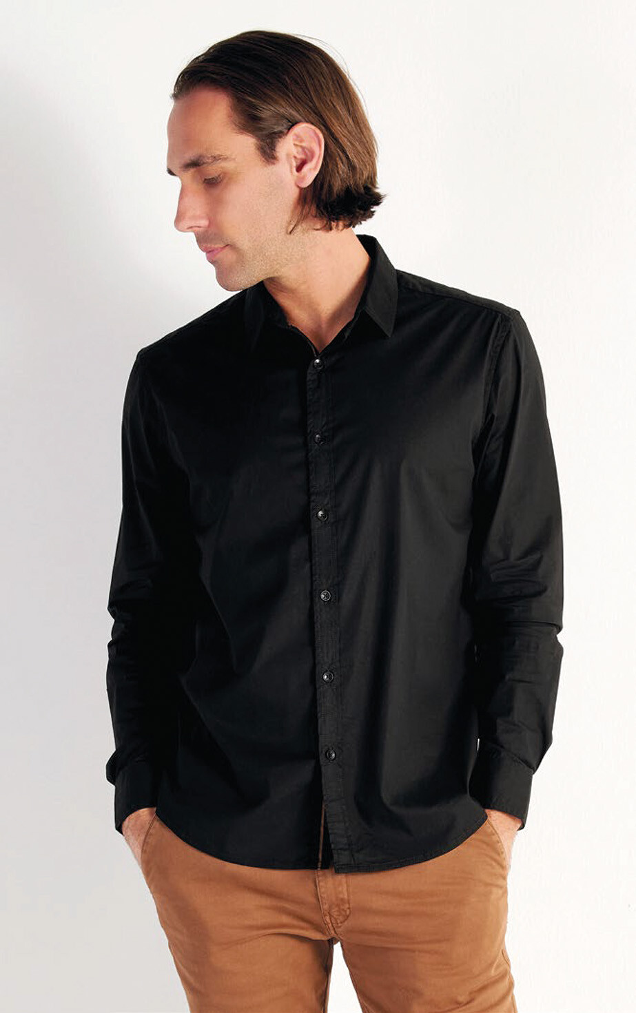 Grossiste RMS 26 BY FRANCE DENIM - Chemise ML unie Stretch