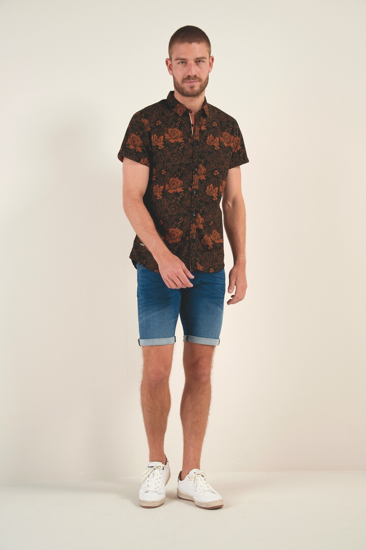 Grossista RMS 26 BY FRANCE DENIM - Camicia popin stampata