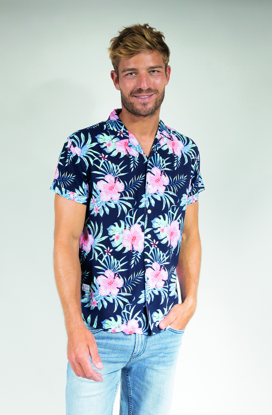 Grossista RMS 26 BY FRANCE DENIM - Camicia per viscosa Hawaii