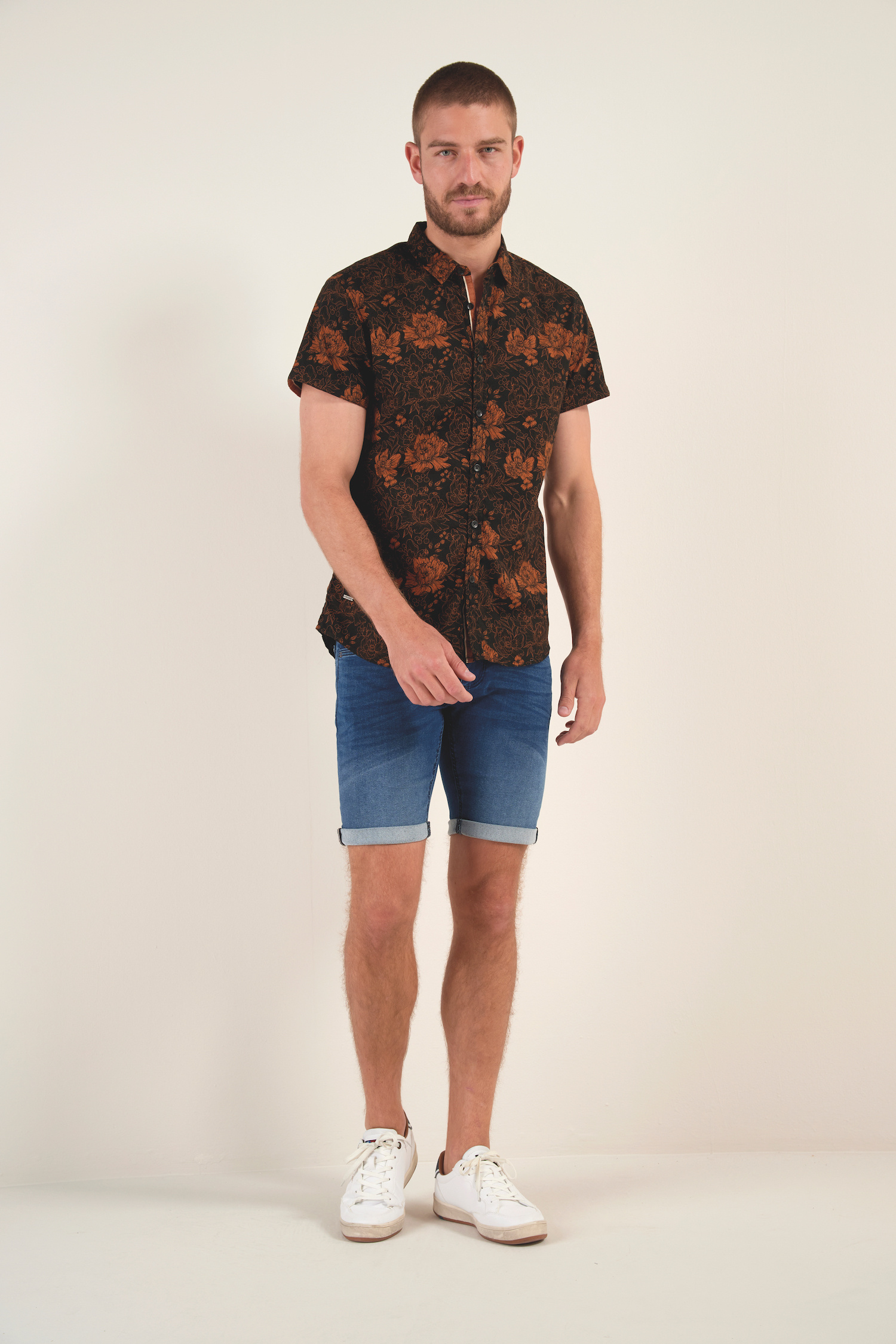 Wholesaler RMS 26 BY FRANCE DENIM - Printed Poplin Shirt
