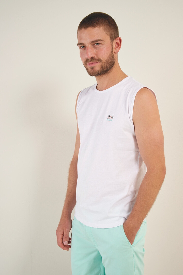 Grossista RMS 26 BY FRANCE DENIM - T-shirt senza maniche in maglia