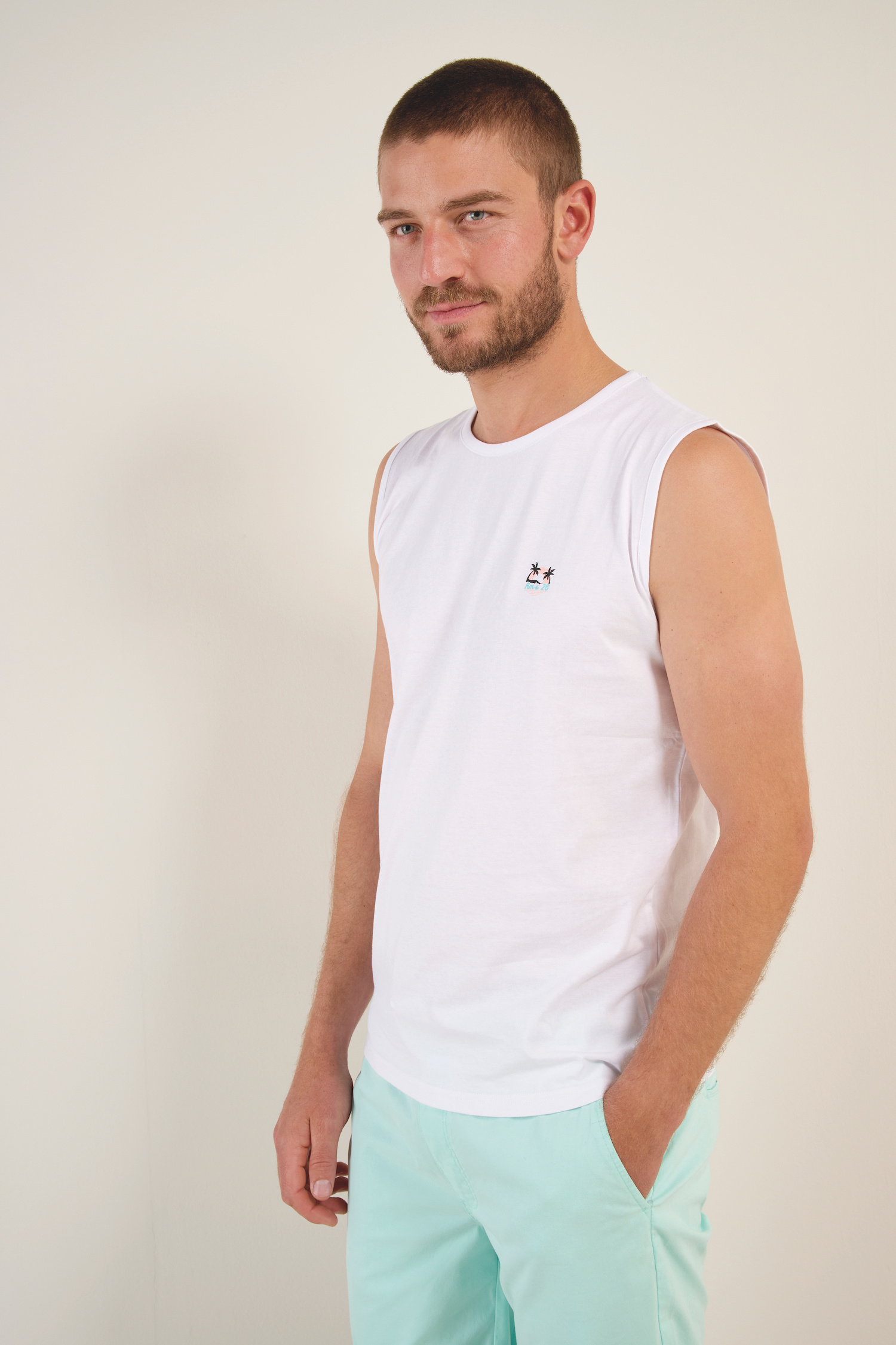 Großhändler RMS 26 BY FRANCE DENIM - Ärmelloses Jersey-T-Shirt
