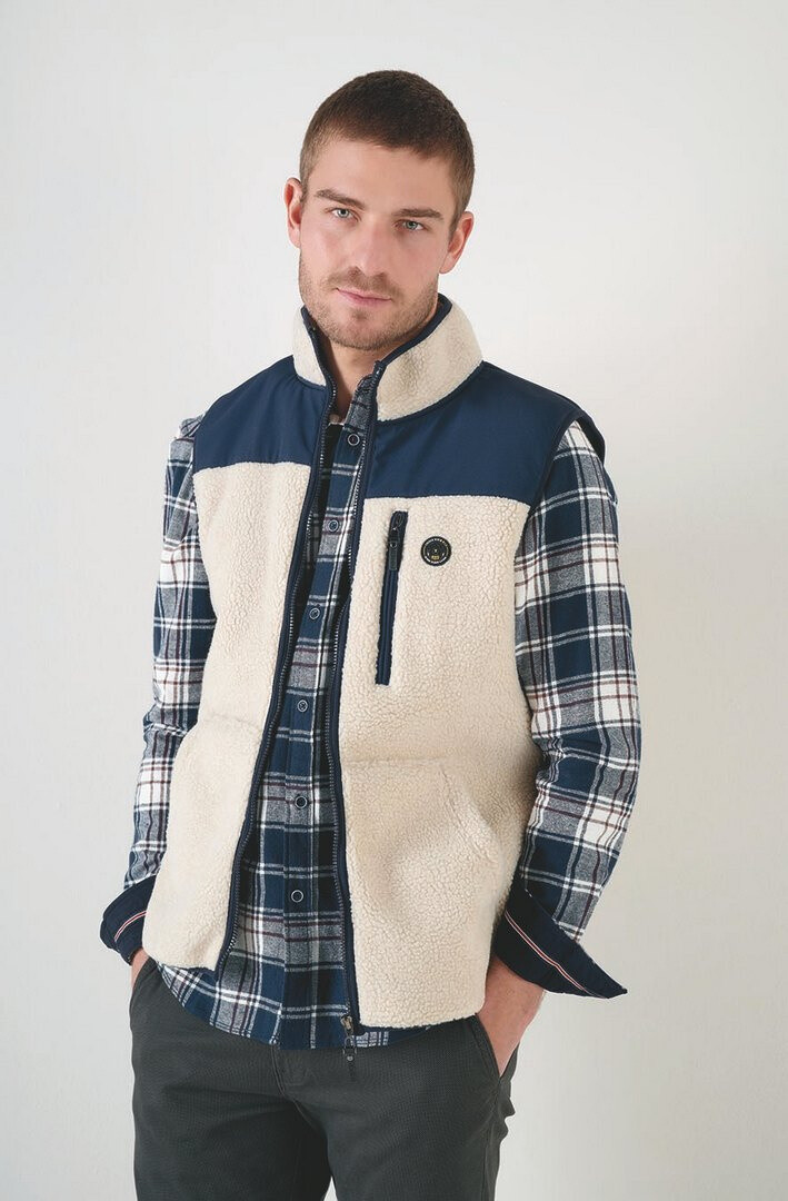 Grossista RMS 26 BY FRANCE DENIM - Gilet senza maniche in sherpa