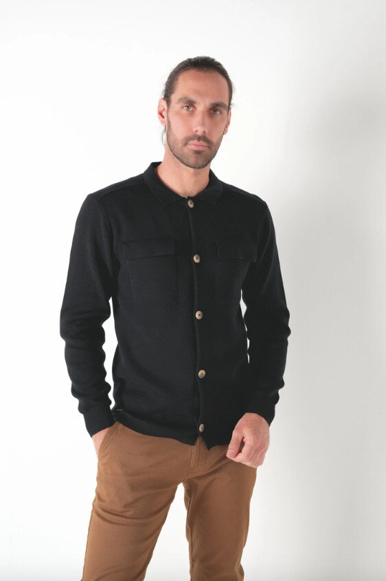 Mayorista RMS 26 BY FRANCE DENIM - Cárdigan abotonado con cuello de camisa Calibre 12