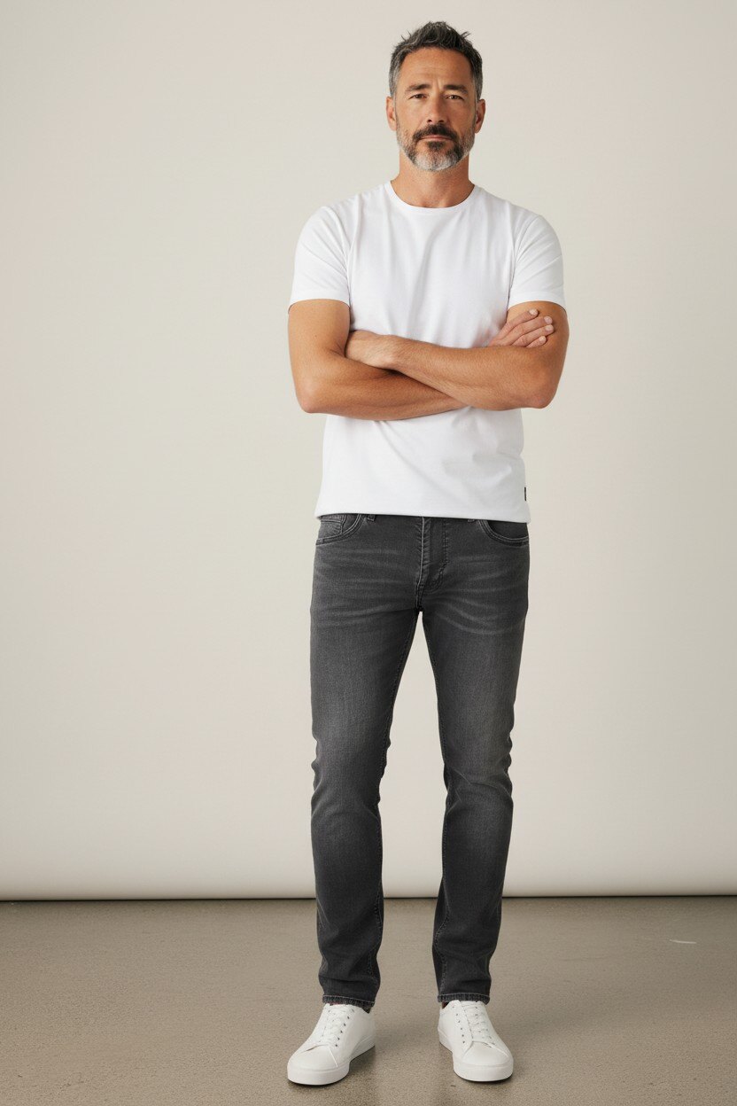 Grossiste RMS 26 BY FRANCE DENIM - Jean Stretch Gris