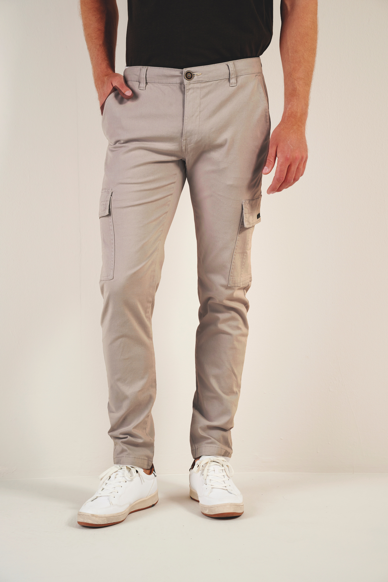 Mayorista RMS 26 BY FRANCE DENIM - Pantalones Cargo de sarga con cremallera