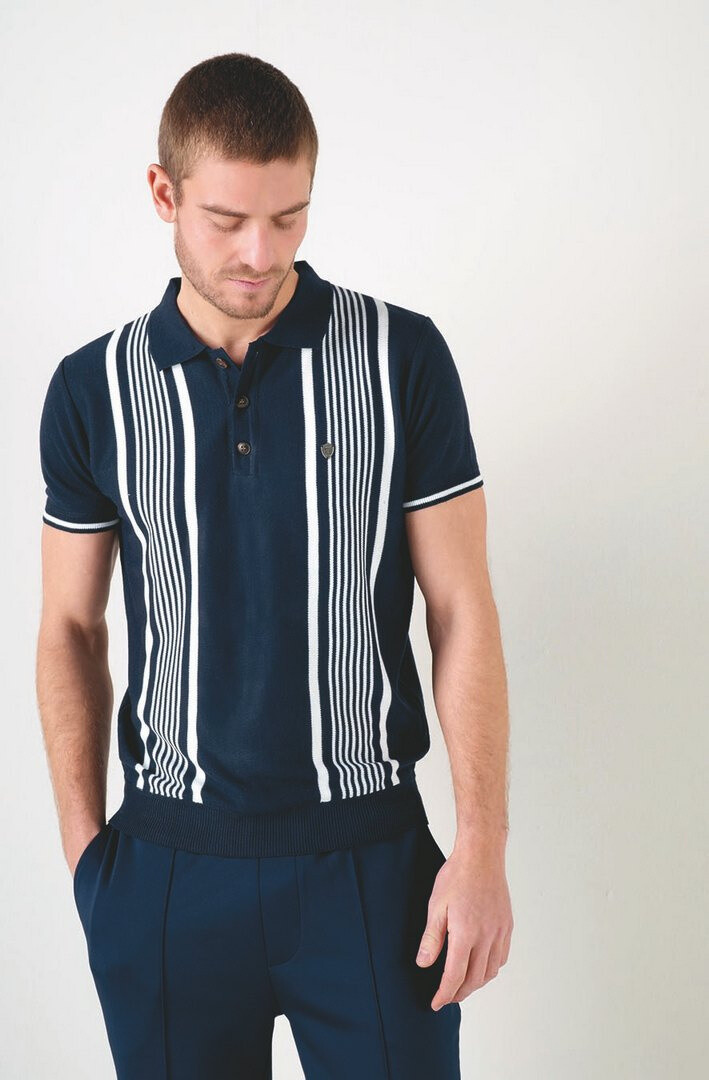 Grossista RMS 26 BY FRANCE DENIM - Polo in maglia jacquard