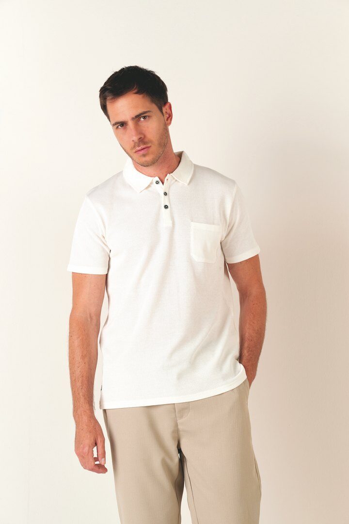 Grossiste RMS 26 BY FRANCE DENIM - Polo nid d'abeille