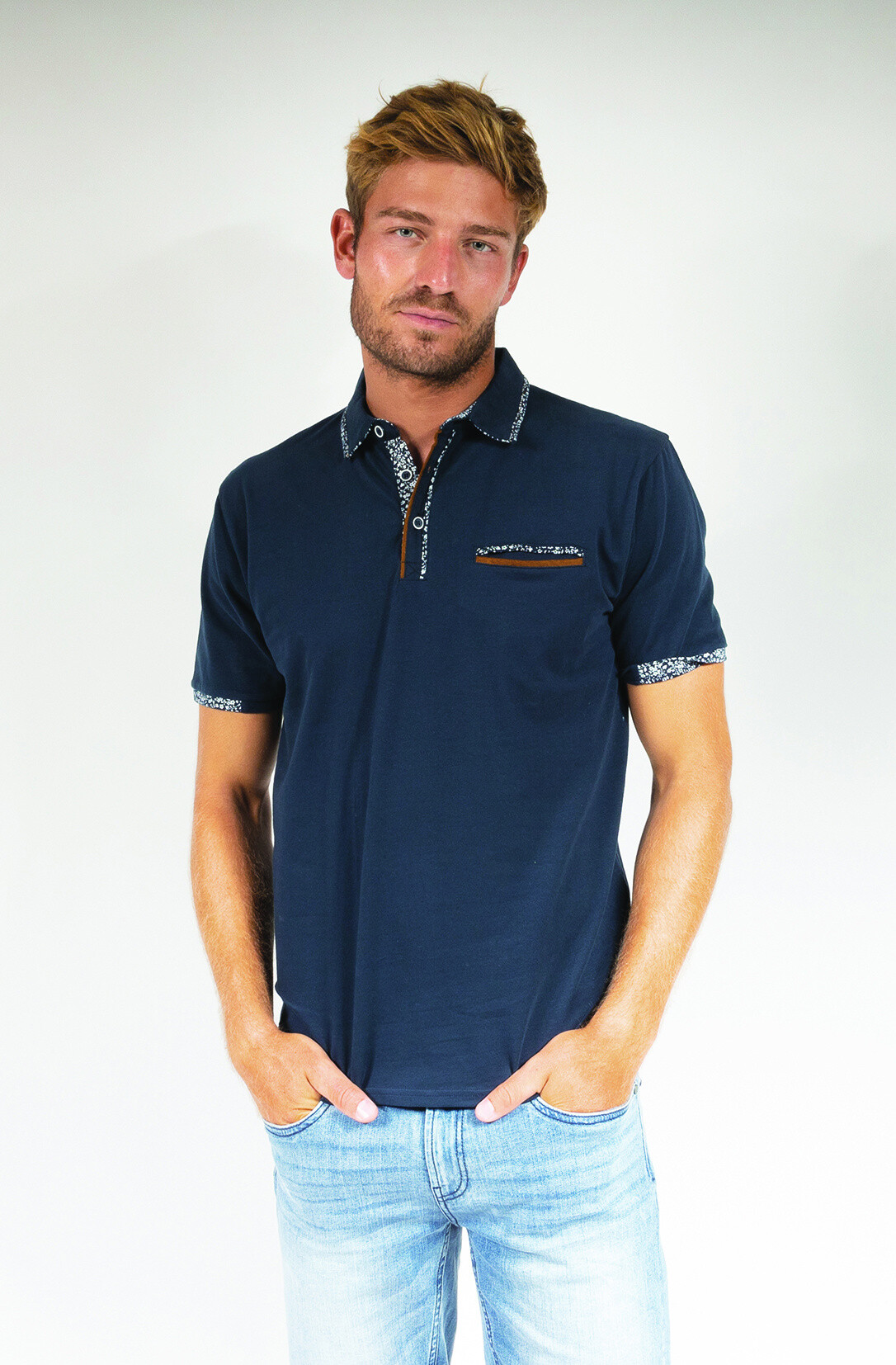 Grossista RMS 26 BY FRANCE DENIM - Polo Uni Liberty