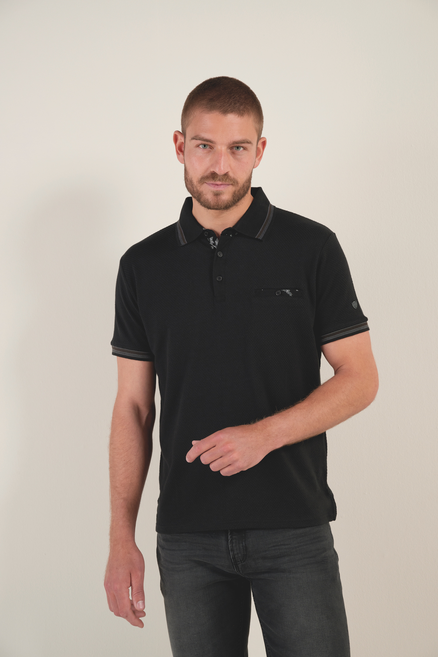 Wholesaler RMS 26 BY FRANCE DENIM - Urban Jacquard Polo