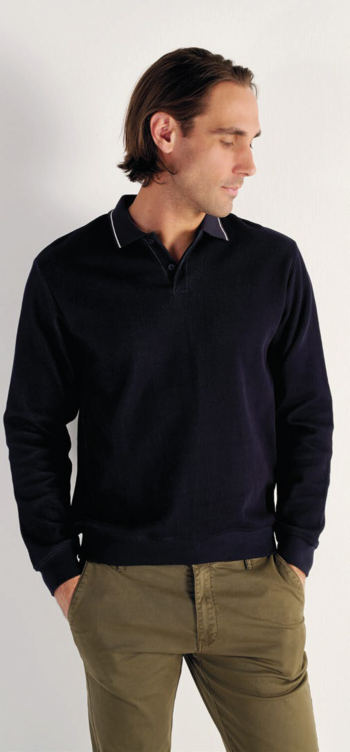 Großhändler RMS 26 BY FRANCE DENIM - Langarm-Interlock-Polo