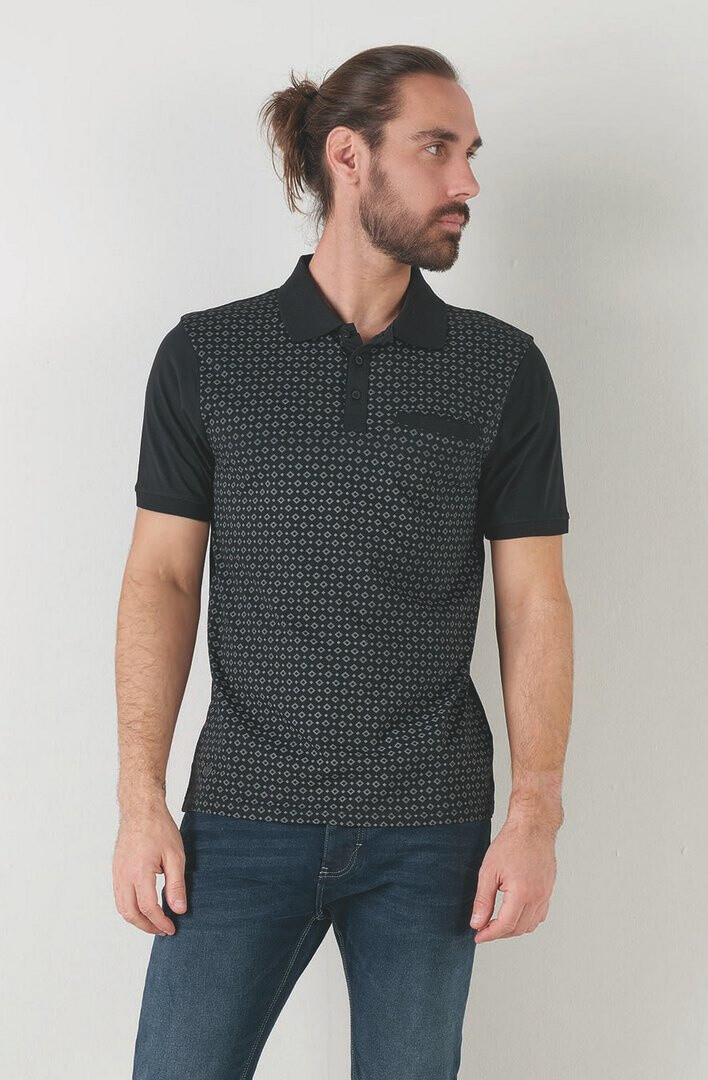 Grossista RMS 26 BY FRANCE DENIM - Polo AOP micromotive