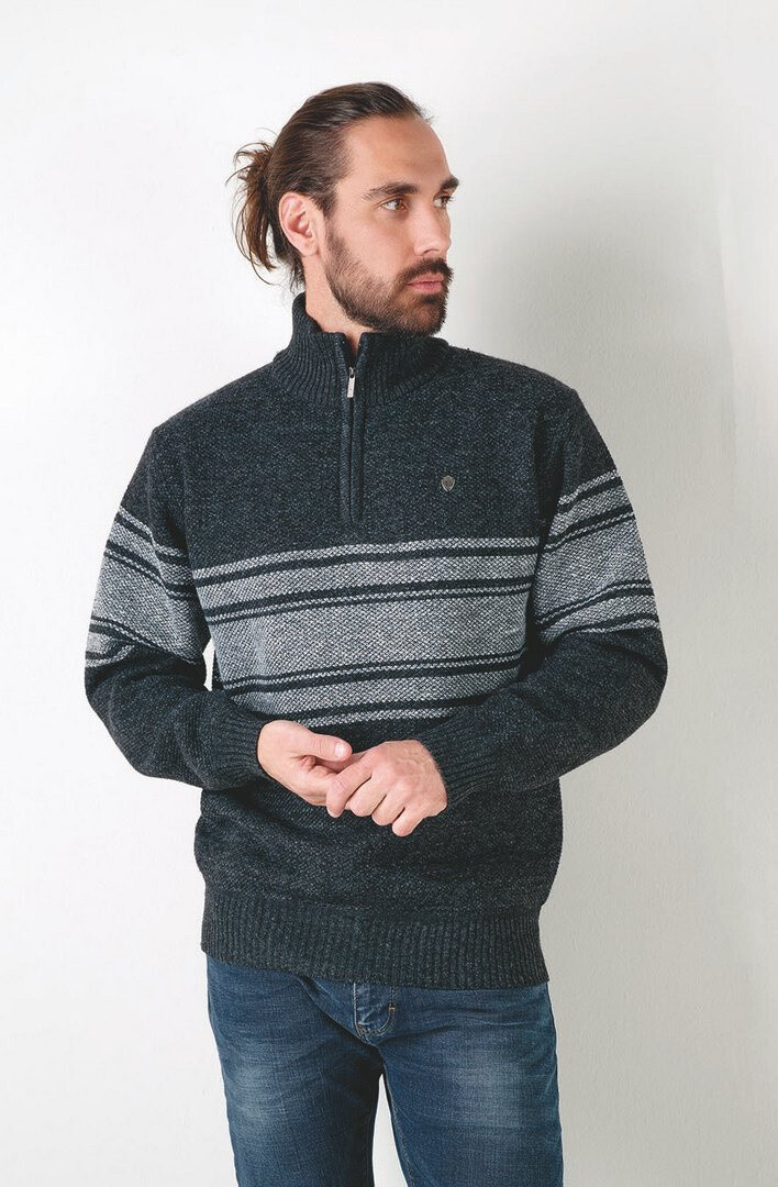Grossista RMS 26 BY FRANCE DENIM - Maglione con colletto da ciclista con interno in pile