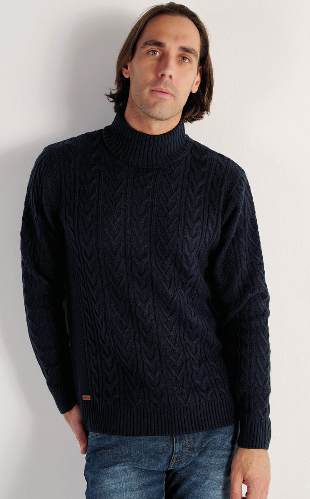 Wholesaler RMS 26 BY FRANCE DENIM - Irish turtleneck sweater, gauge 5