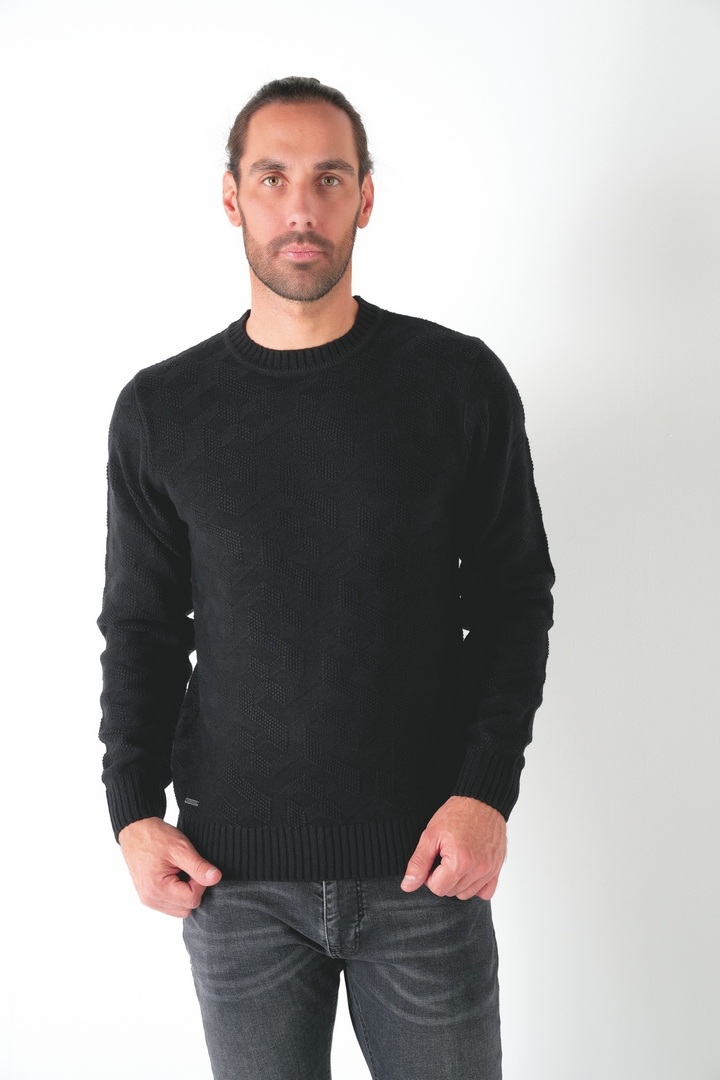 Wholesaler RMS 26 BY FRANCE DENIM - Irish trucker collar sweater