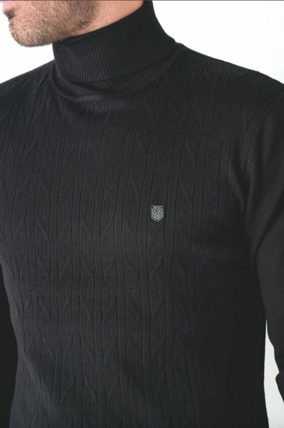 Mayorista RMS 26 BY FRANCE DENIM - Jersey de cuello alto jacquard Calibre 12