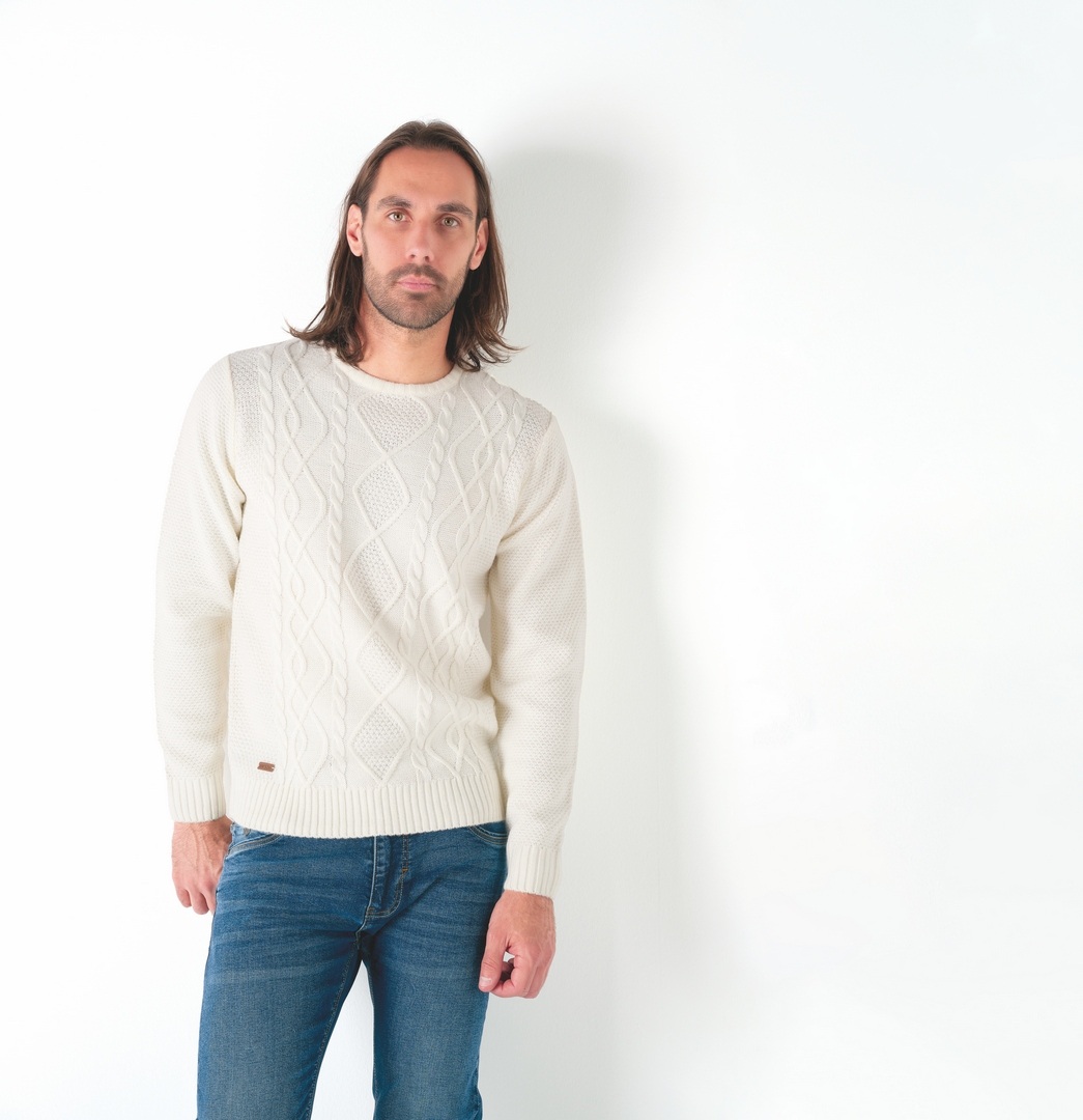 Grossiste RMS 26 BY FRANCE DENIM - Pull Col rond torsadé