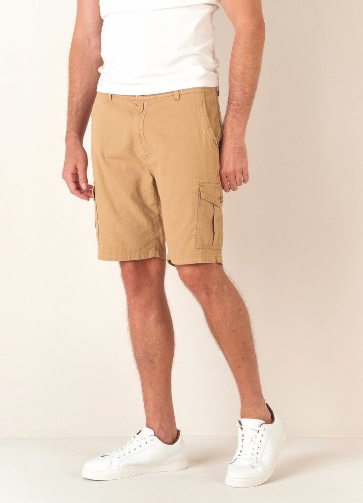 Großhändler RMS 26 BY FRANCE DENIM - Große Größen Leinen Cargo-Bermuda