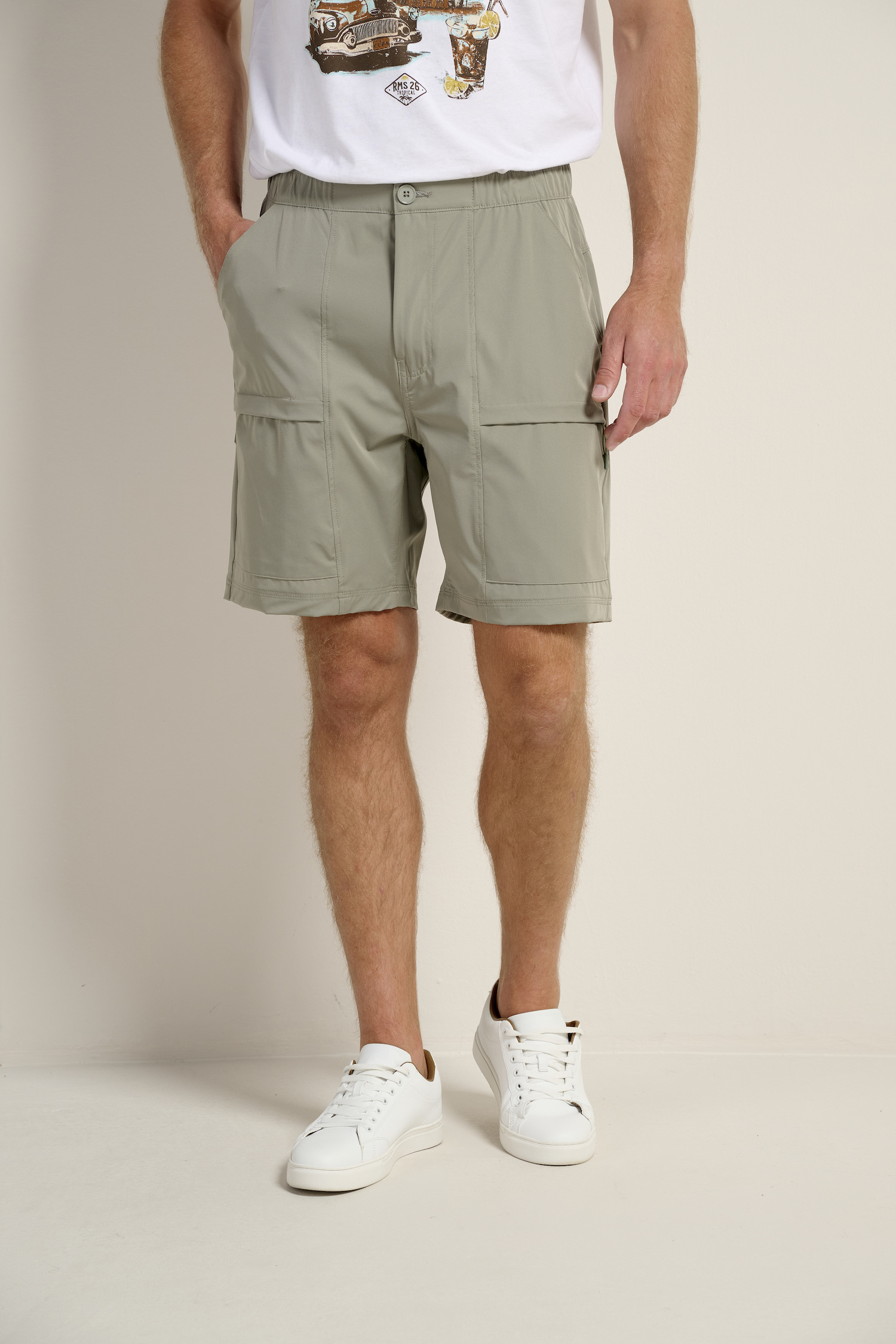 Großhändler RMS 26 BY FRANCE DENIM - Bermuda-Shorts mit elastischem Bund und 4-Wege-Stretch