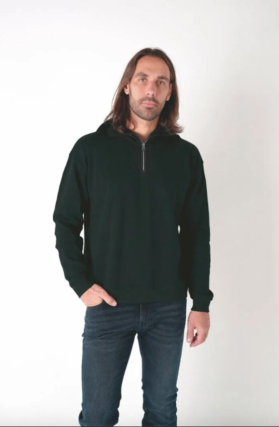 Mayorista RMS 26 BY FRANCE DENIM - Sudadera de felpa con cremallera y cuello camionero