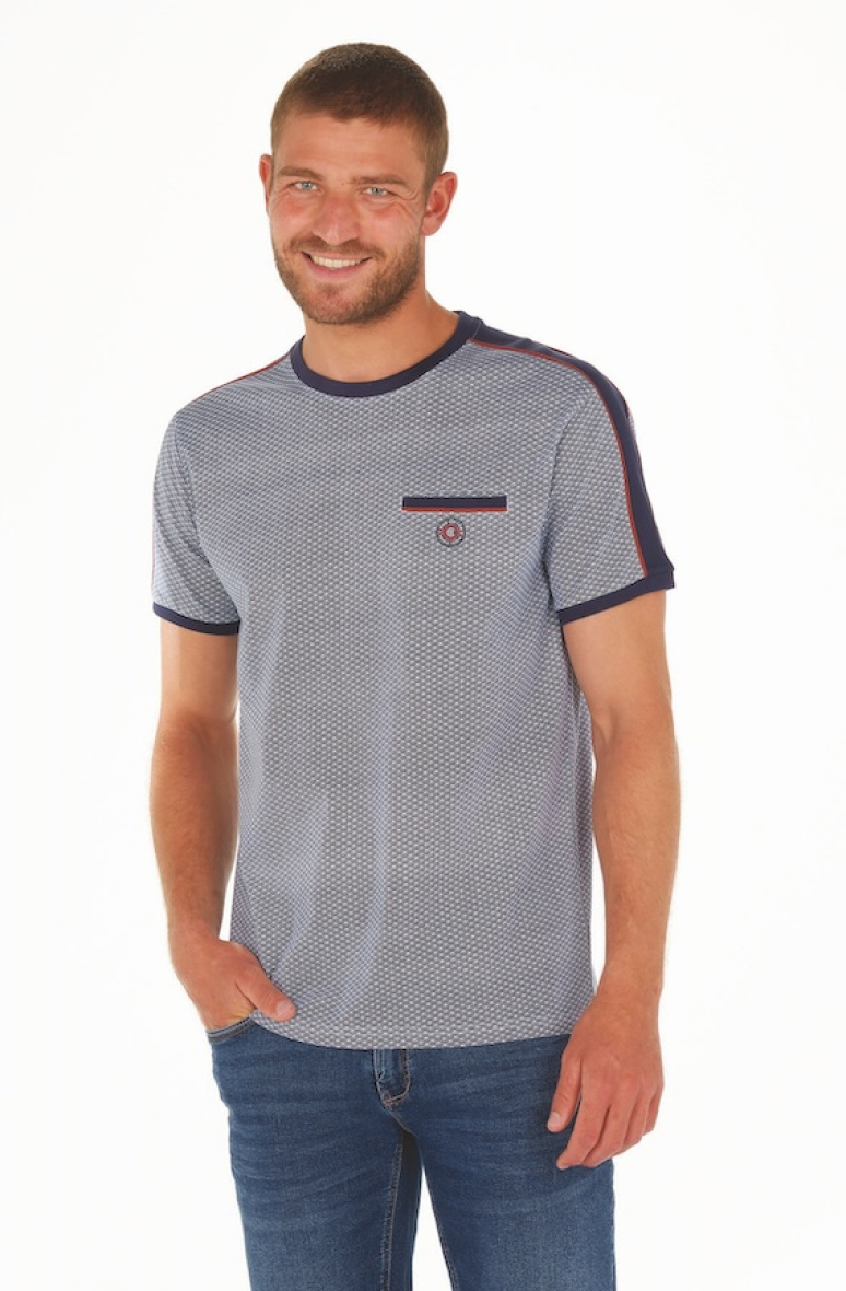 Wholesaler RMS 26 BY FRANCE DENIM - Two-tone Jacquard T-Shirt
