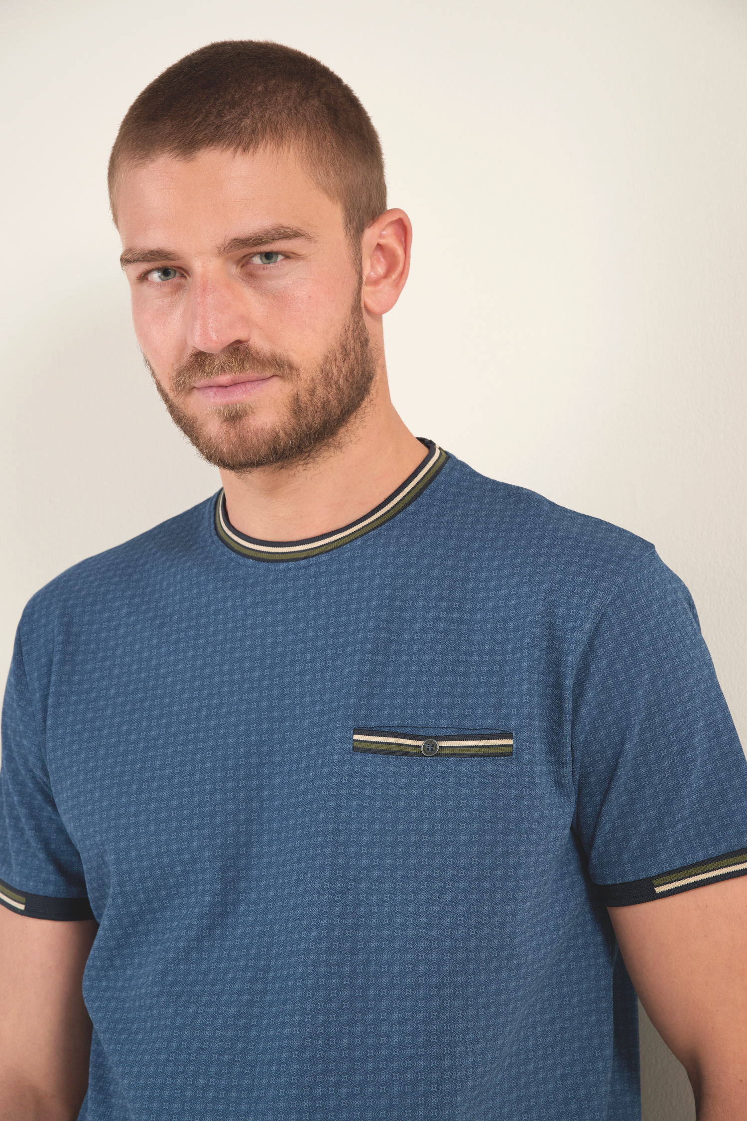Wholesaler RMS 26 BY FRANCE DENIM - Piqué AOP T-Shirt