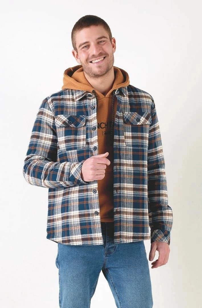 Großhändler RMS 26 BY FRANCE DENIM - Gesteppte Karo-Overshirt