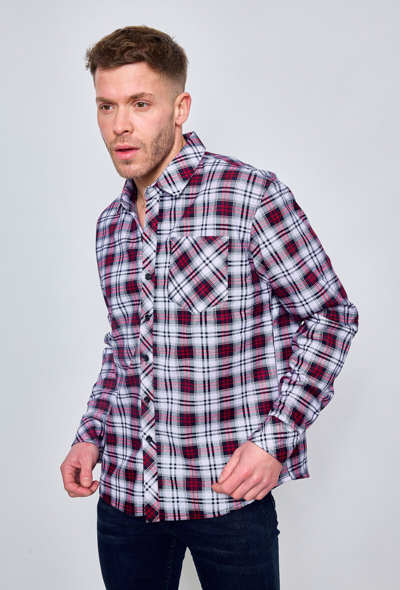 Wholesaler SD7 - Fleece-lined checked shirt