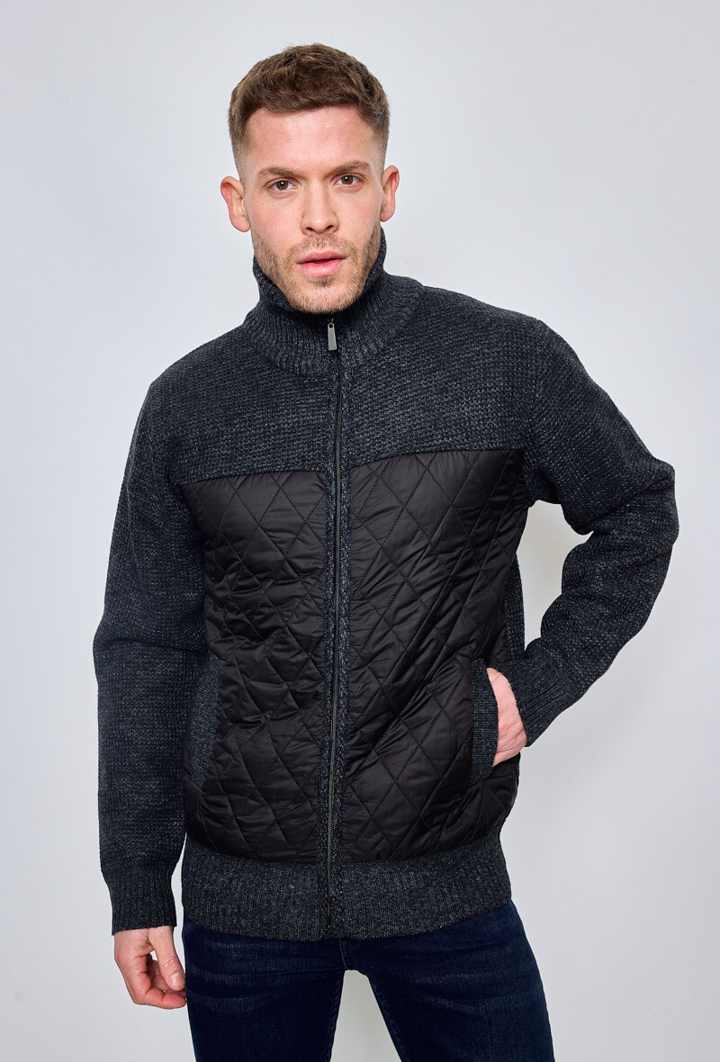 Grossiste SD7 - Gilet Homme Fashion avec Intérieur Polaire Noire