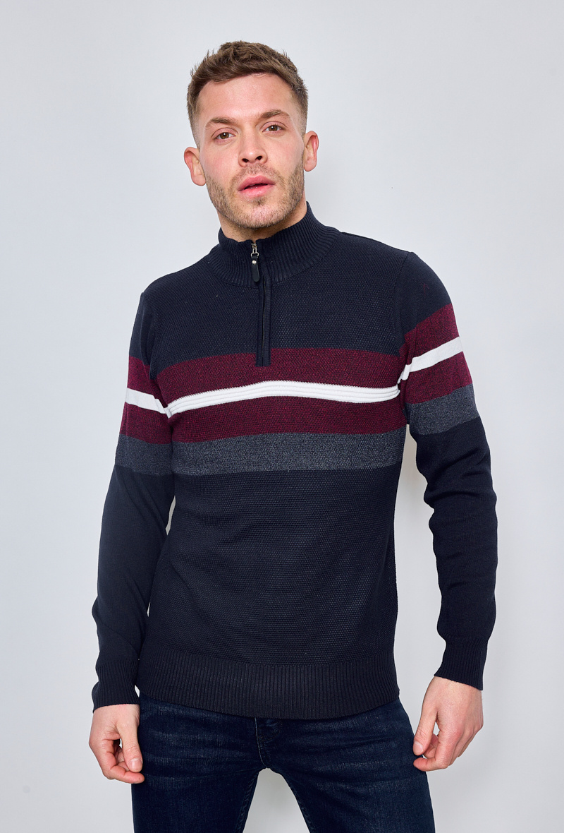 Mayorista SD7 - Jersey de moda con cuello con cremallera SD7