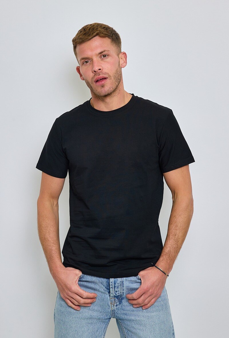 Mayorista SD7 - Camiseta de hombre lisa con cuello redondo