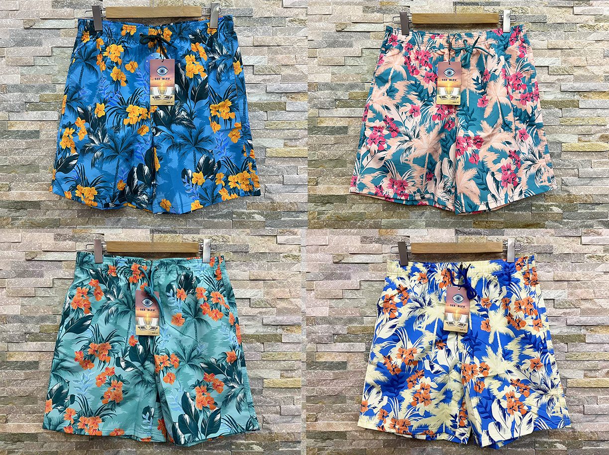 Wholesaler SEE BLEU - MEN'S POLYESTER BEACH SHORTS (WITH MESH)