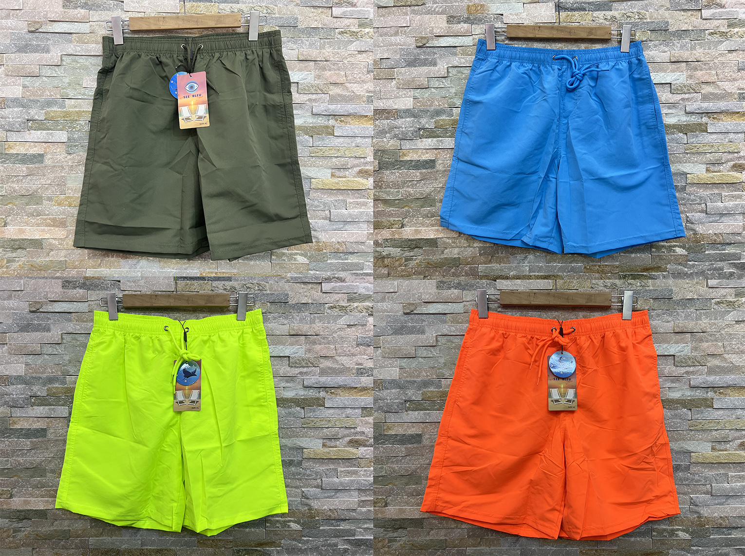 Wholesaler SEE BLEU - MEN'S POLYESTER BEACH SHORTS (WITH MESH)
