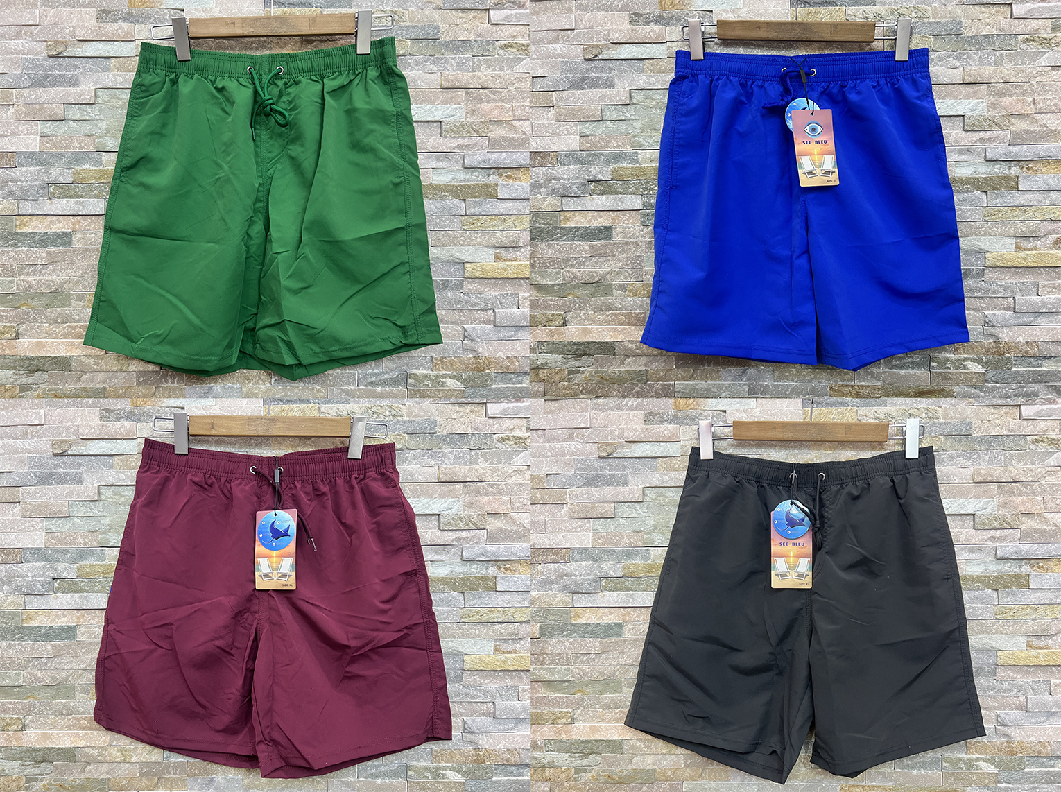 Wholesaler SEE BLEU - MEN'S POLYESTER BEACH SHORTS (WITH MESH)