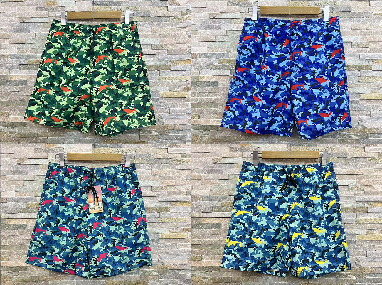 Wholesaler SEE BLEU - MEN'S POLYESTER BEACH SHORTS (WITH MESH)