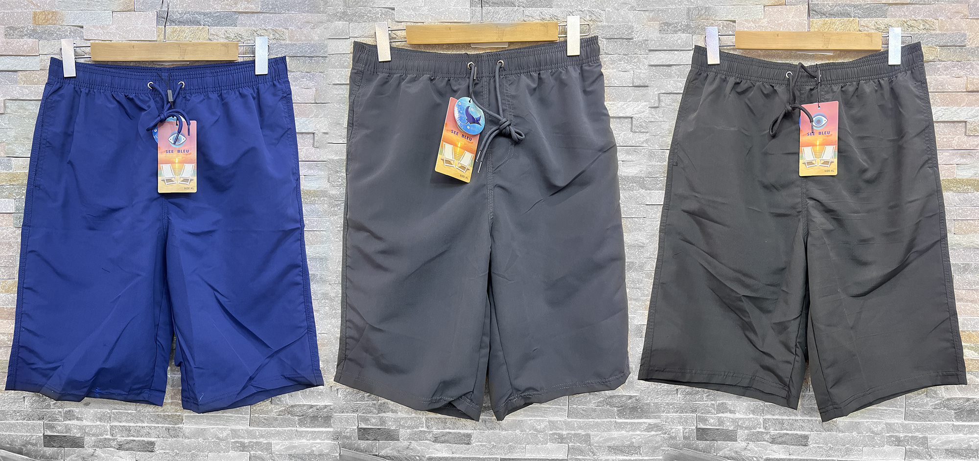 Wholesaler SEE BLEU - MEN'S POLYESTER BEACH SHORTS (WITH MESH)