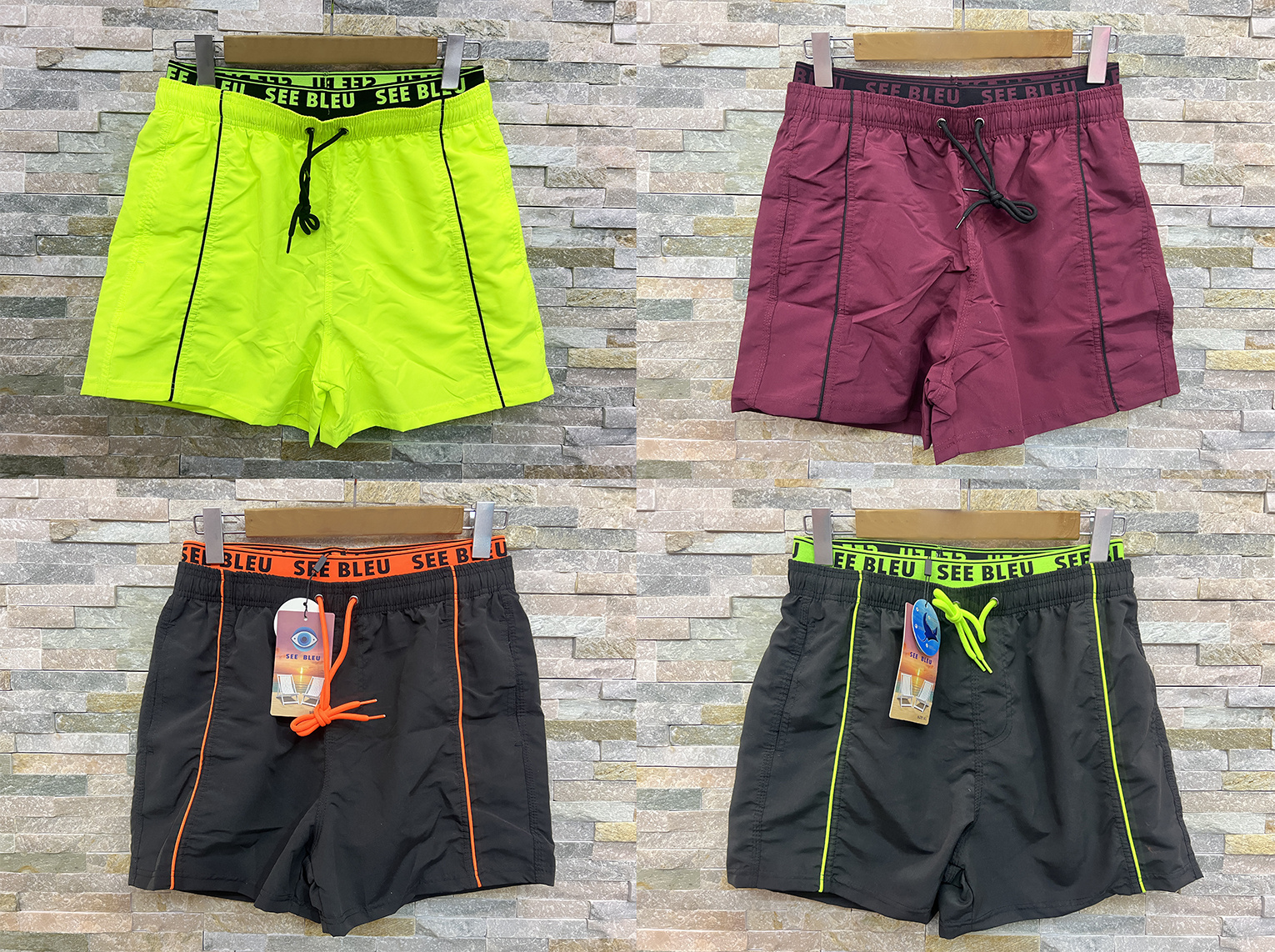 Wholesaler SEE BLEU - MEN'S POLYESTER BEACH SHORTS (WITH MESH)