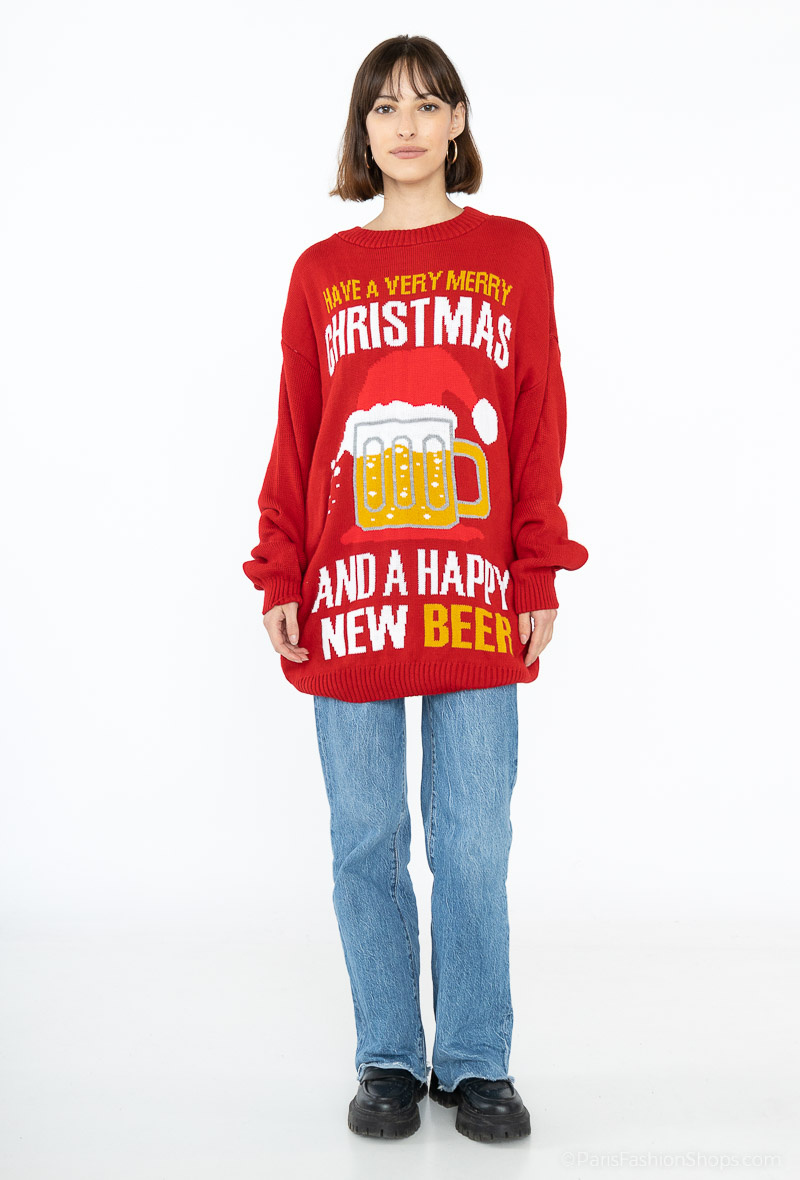 Wholesaler SK MODE - Christmas sweater for men. Sweat Shirt / Snowy Cardigen / Pull HAVMC-BEER cardigan