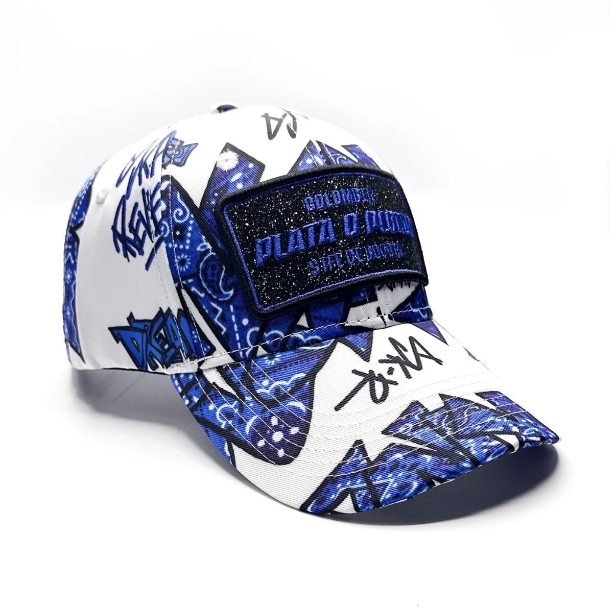 Grossiste SKR - Casquette Plata O Pololo blanche et bleu