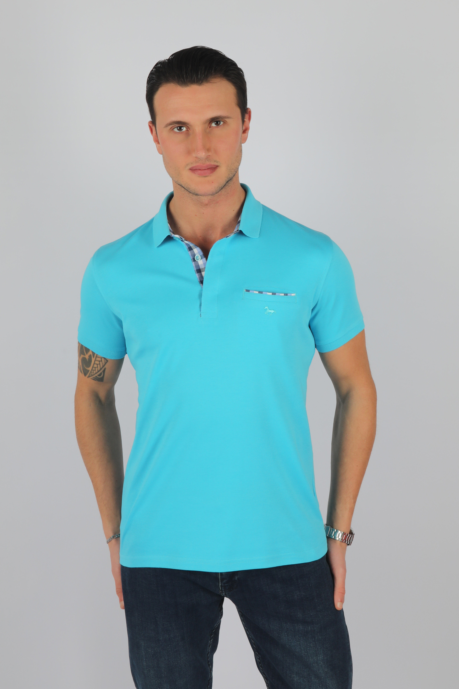 Großhändler Stil Park - Kurzarm-Poloshirt mit Tasche