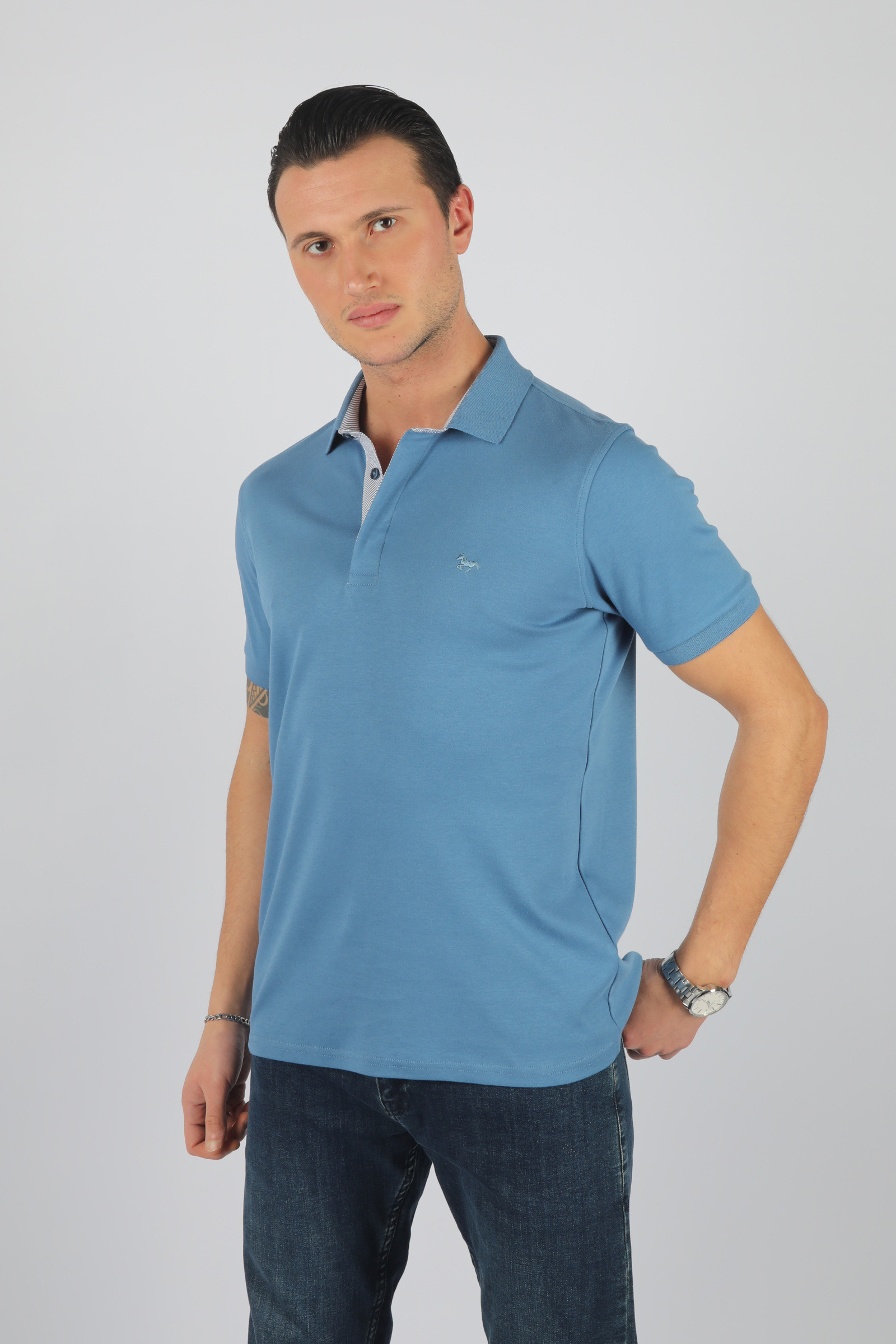 Großhändler Stil Park - Kurzarm-Poloshirt in großen Größen