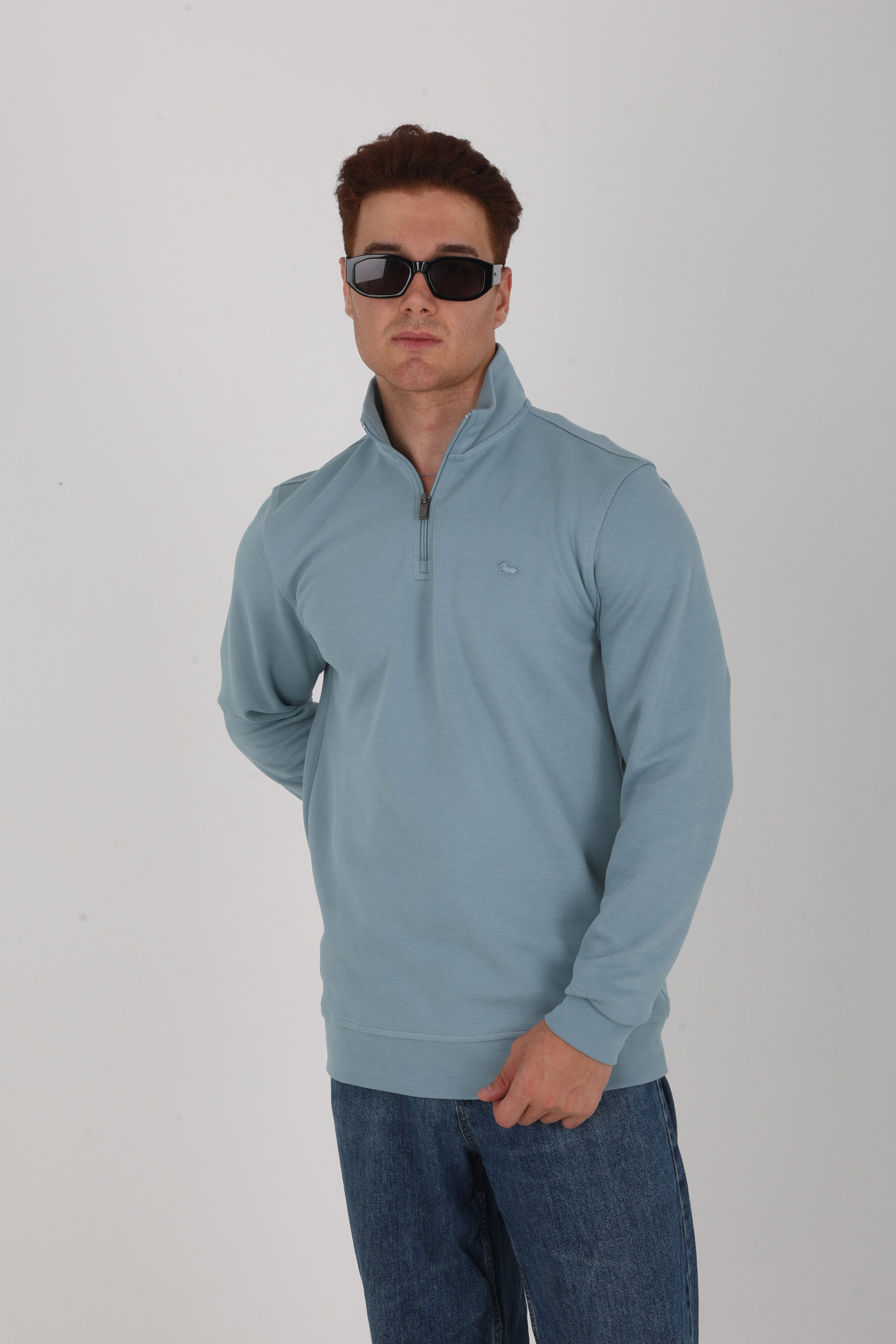 Wholesaler Stil Park - Textured zip-up sweater