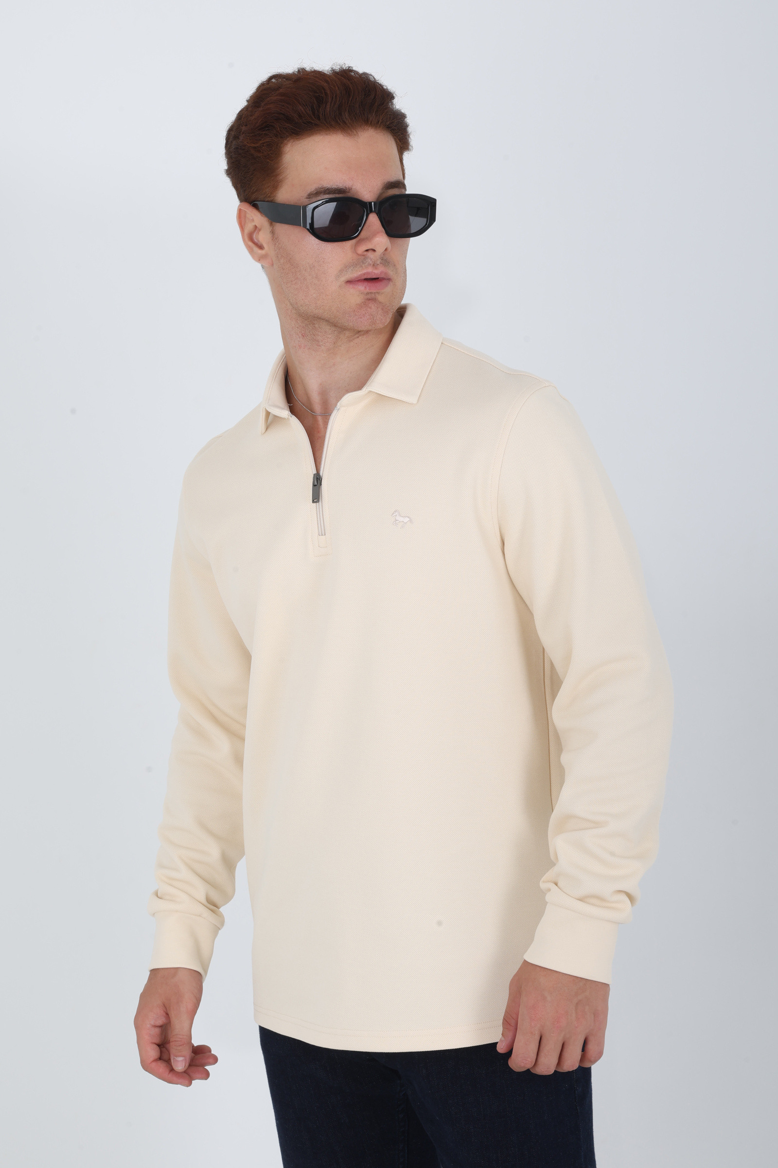 Wholesaler Stil Park - Zipped piqué polo