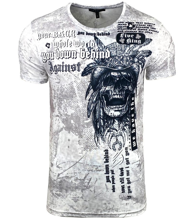 Wholesaler SUBLIMINAL MODE - Subliminal Mode - Short Sleeve Skull Print T Shirt