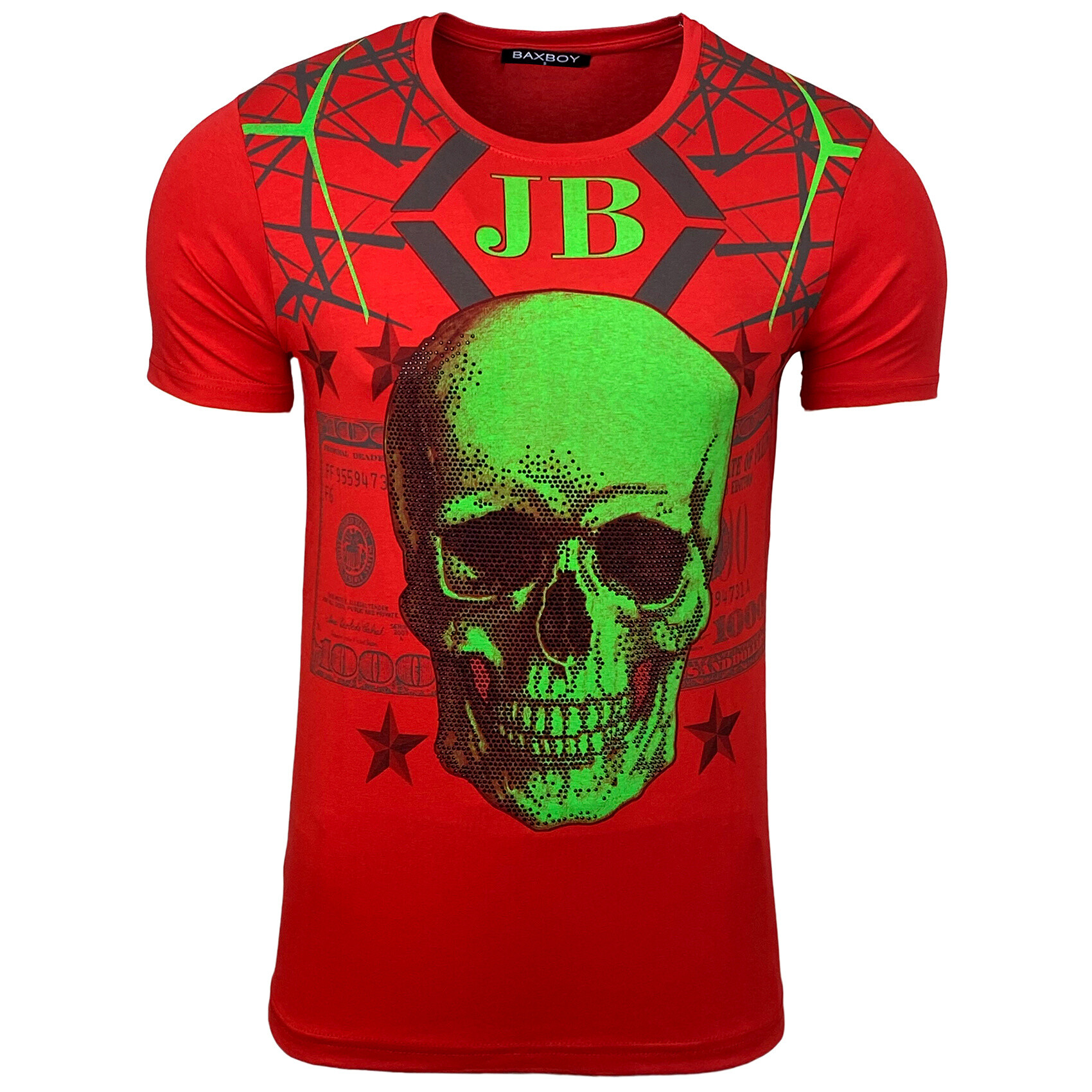 Grossista SUBLIMINAL MODE - T-shirt a maniche corte con stampa teschio e strass