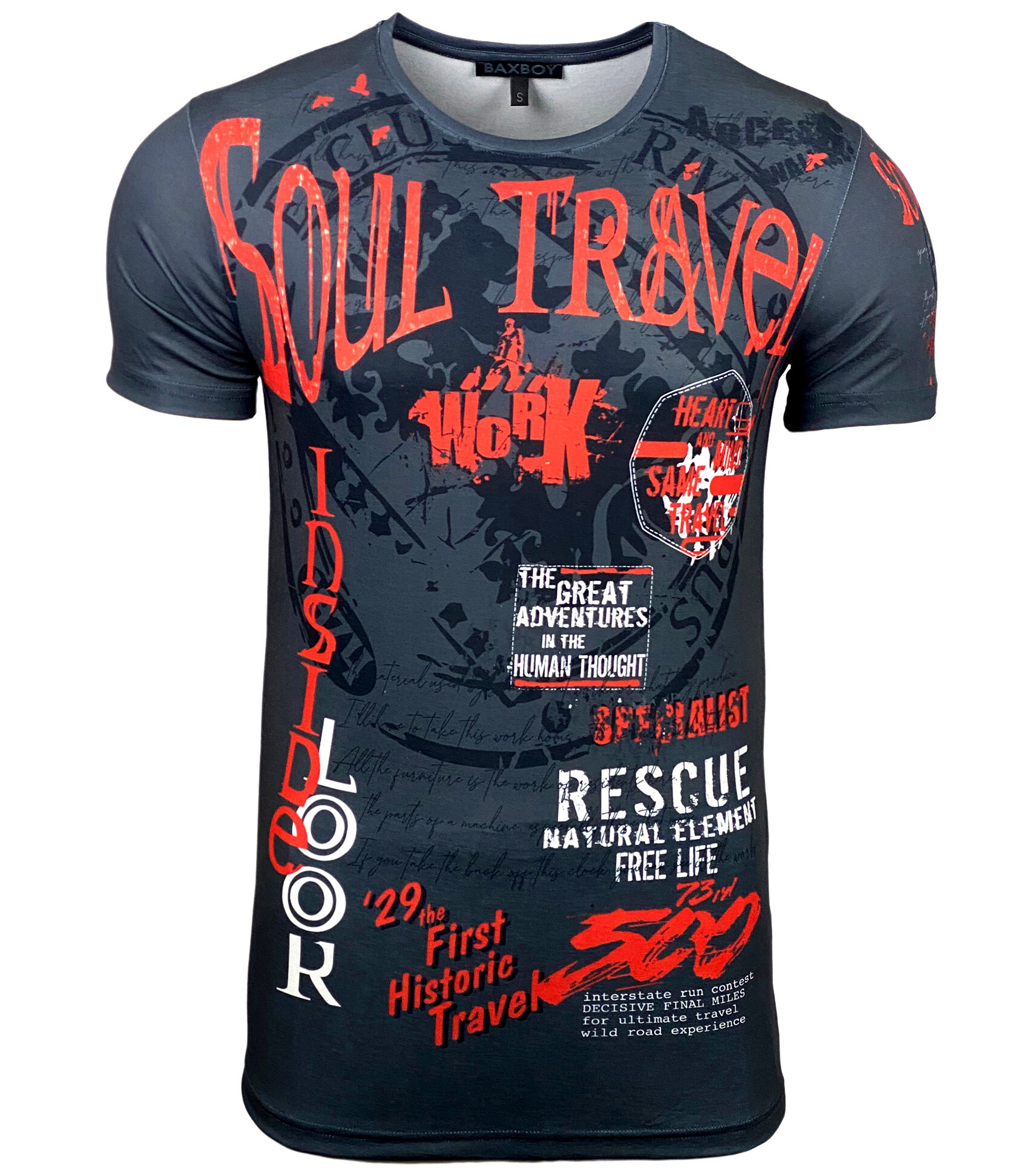 Grossista SUBLIMINAL MODE - T-shirt stampata a manica corta, cotone lavato